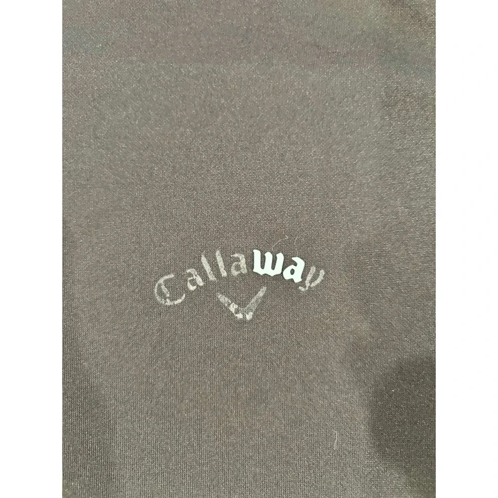 Callaway Mens‎ Quarter Zip Golf Pullover Black Grey Fleece Lined Performance XL